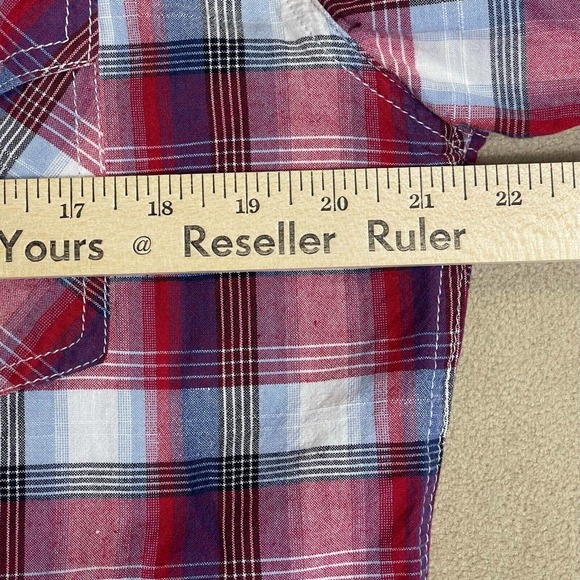 Cody James Button Up Shirt Adult L‎ Red White Casual Western Pearl Snap Mens - Picture 5 of 9